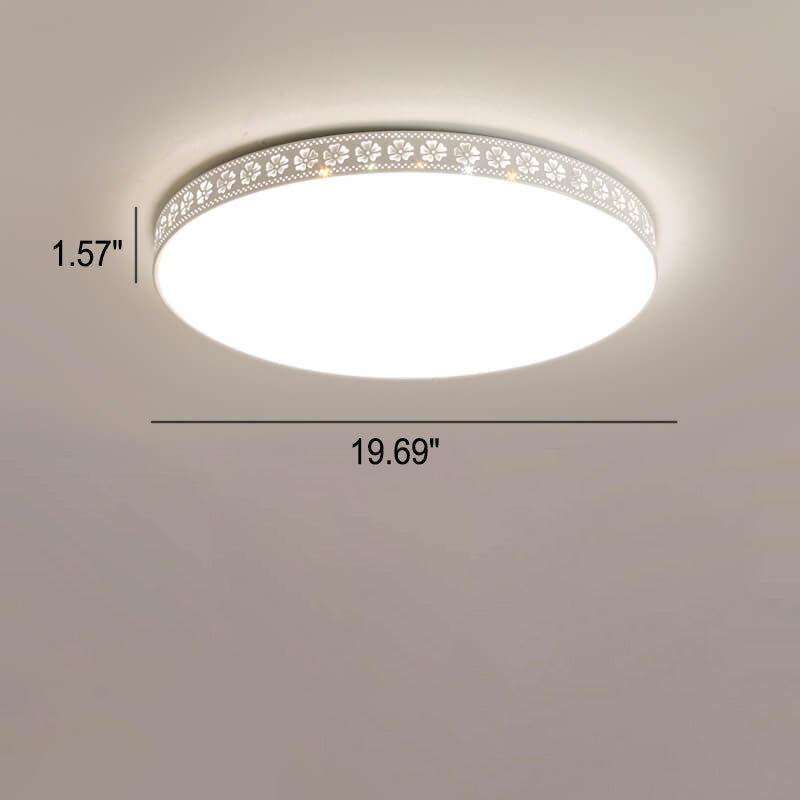 Moderna Minimalista Flor de Ciruelo Redonda LED Empotrada Luz de Techo 