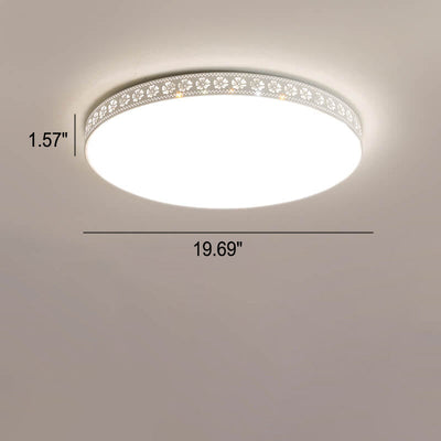 Modern Minimalist Plum Blossom Round LED Flush Mount Ceiling Light