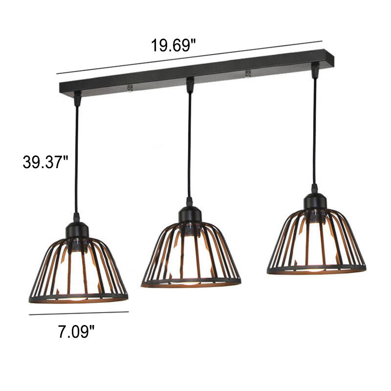 Moderne Vintage Industrial Iron 1/3-Light Island Light Pendelleuchte 