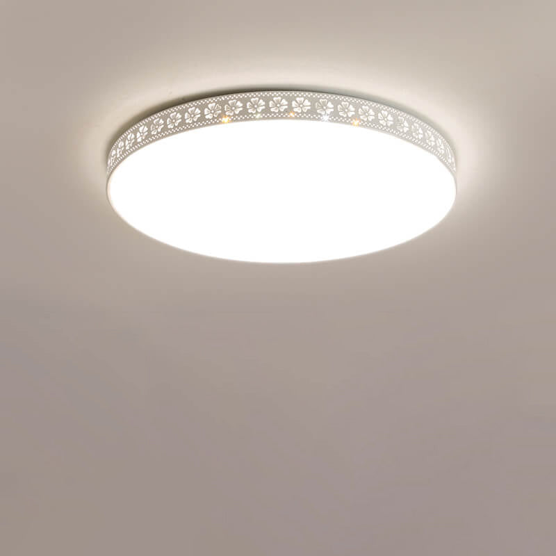 Modern Minimalist Plum Blossom Round LED Flush Mount Ceiling Light