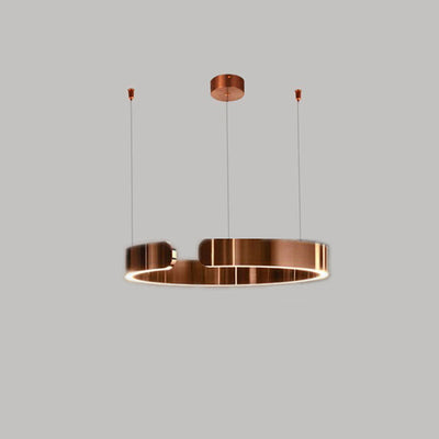 Modern Minimalist Round Stainless Steel LED Pendant Light