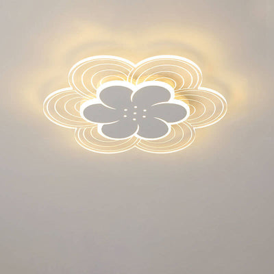 Moderne LED-Unterputzleuchte mit einfachem Doppelschicht-Blumendesign aus Acryl 