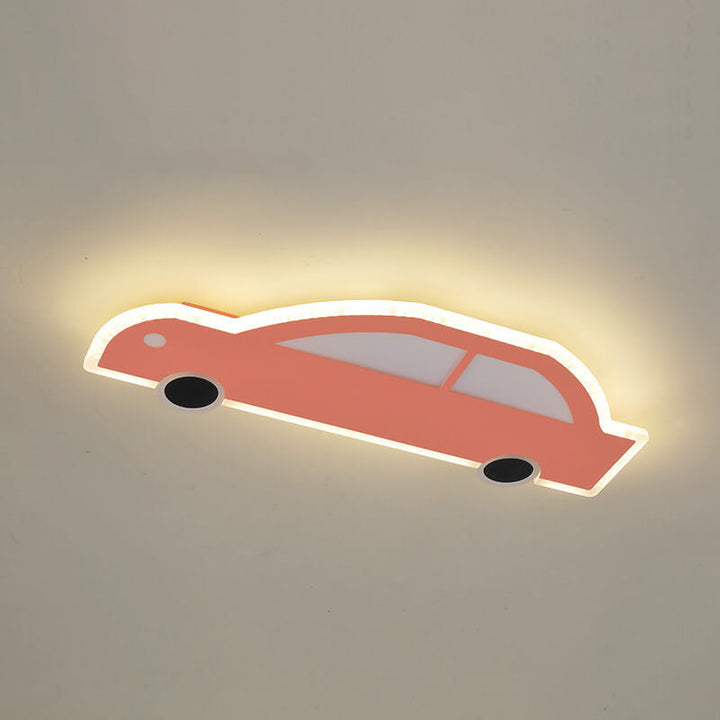 Cartoon Creative Car Shape Iron LED Flush Mount Ceiling Light