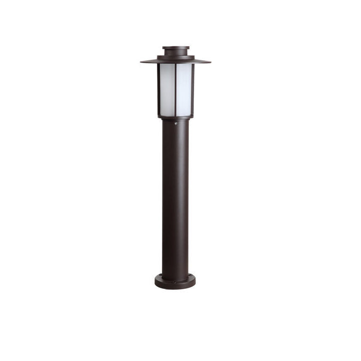 Modern Minimalist Waterproof Coffee Cylinder Lantern 1-Light Patio Landscape Light For Outdoor