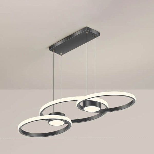 Lustre à LED de conception de combinaison de cercle minimaliste moderne 