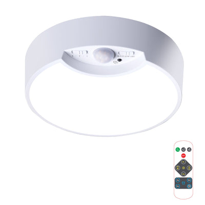 Simple White Round Motion Sensor LED Flush Mount Ceiling Light