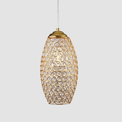 European Light Luxury Geometric Hardware Crystal 1-Light Pendelleuchte 
