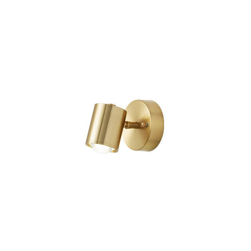 Modern Luxury Copper Cylindrical Mini LED Wall Sconce Lamp