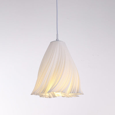 Modern Minimalist Pleated Petals PLA ABS 1-Light Pendant Light For Living Room