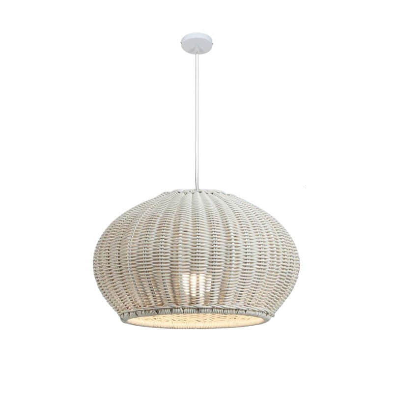 Japanese Minimalist Rattan 1-Light Pendant Light