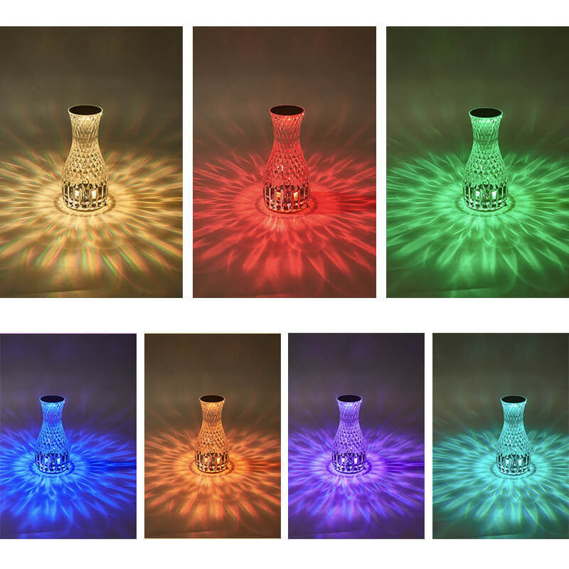 Vase Créatif Moderne Acrylique USB Rechargeable Lampe de Table à LED Tactile 