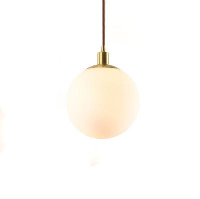 Nordic Minimalist Milky White Glass Ball 1-Light Pendant Light