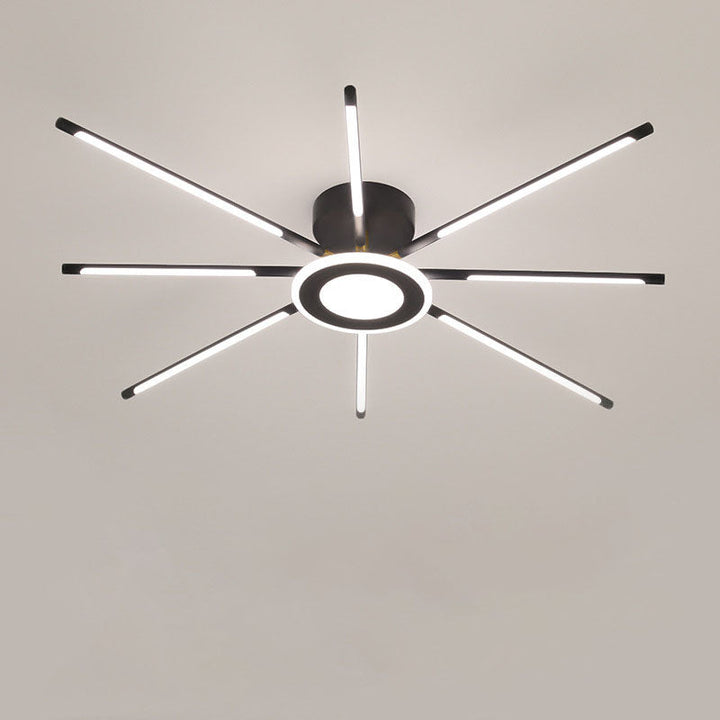 Modern Creative Strip Fireworks LED Semi- Flush Mount Ceiling Light