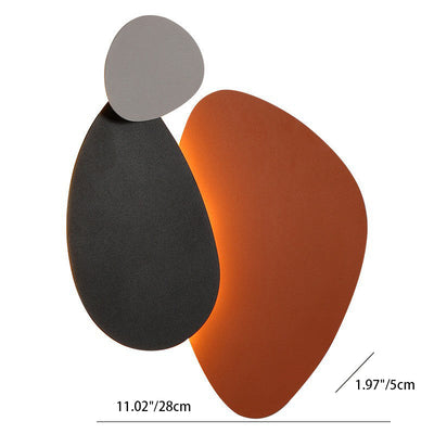 Contemporary Scandinavian Geometric Iron Round Plate Combination LED Wall Sconce Lamp For Bedroom