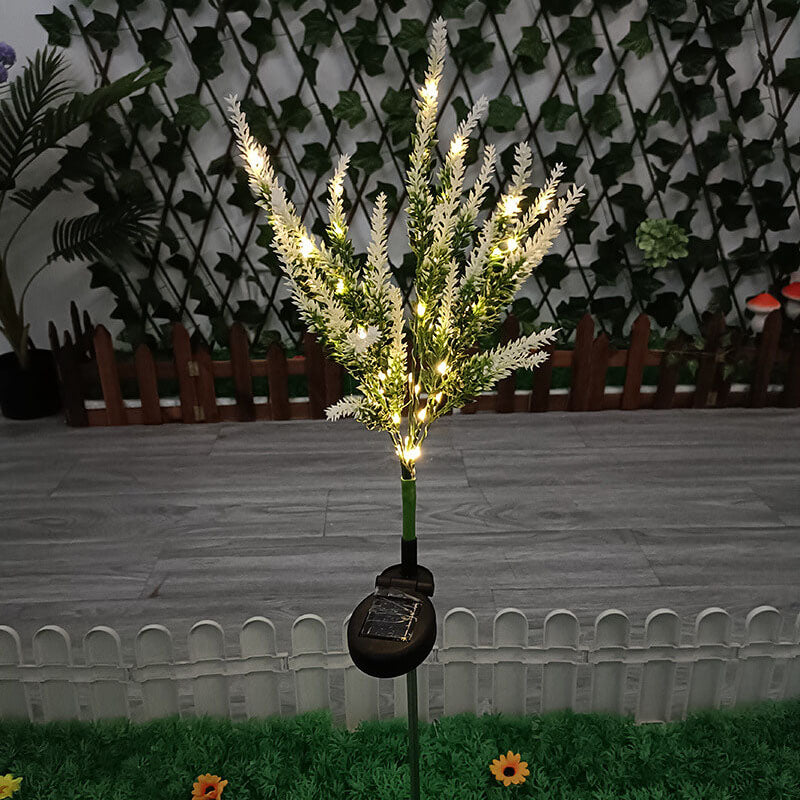 Simulation de jardin moderne solaire en forme de fleur LED prise de terre lampe d&