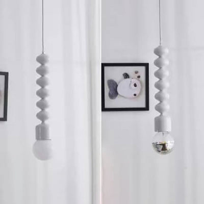 Moderne minimalistische kürbisförmige einfarbige Hardware 1-Licht Pendelleuchte 