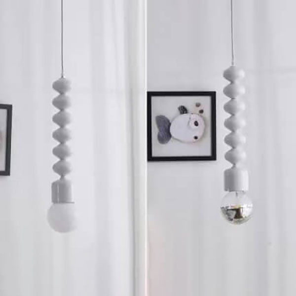 Moderne minimalistische kürbisförmige einfarbige Hardware 1-Licht Pendelleuchte 