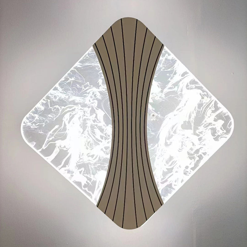 Applique Murale LED en Acrylique avec Matériel en Diamant Rond Minimaliste Moderne pour Chambre 