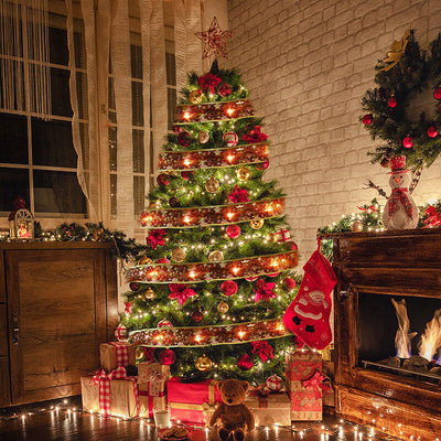 Lumières LED de Noël en fil de cuivre Rubans lumineux Nœud papillon Rubans lumineux Guirlande Accessoires Lumières décoratives 