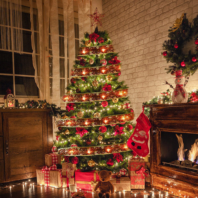 Lumières LED de Noël en fil de cuivre Rubans lumineux Nœud papillon Rubans lumineux Guirlande Accessoires Lumières décoratives 