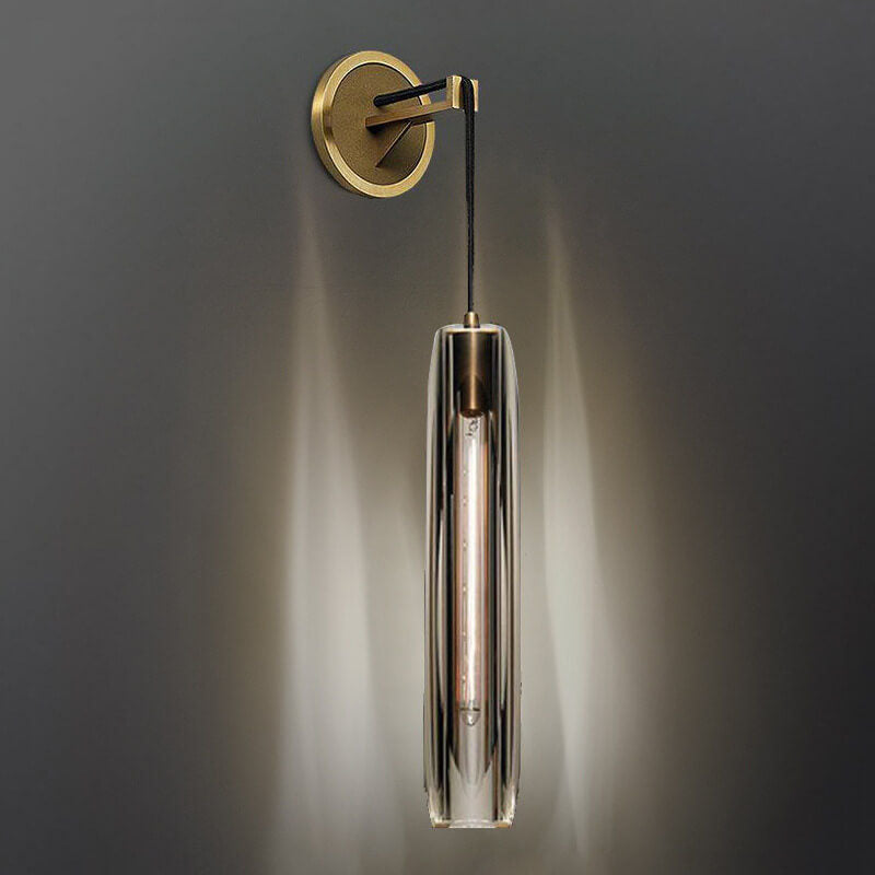 Lampe murale en cristal de cuivre pleine personnalité moderne et luxueuse 1 lumière 