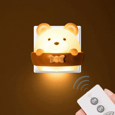 Cartoon ABS Creative Bear LED Night Light Wall Sconce Lamp