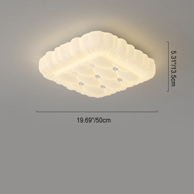 Modern Simplicity PE Pillow Shape LED Flush Mount Ceiling Light For Living Room