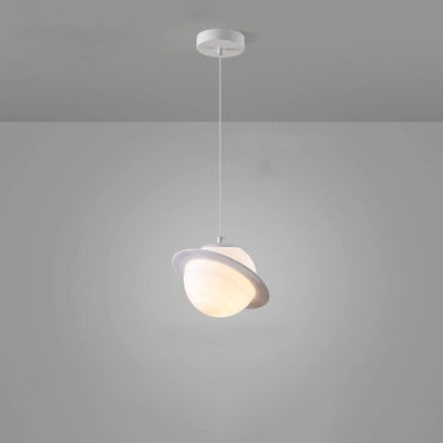 Nordic Creative Saturn Planet 1-Light Semi Flush Mount Ceiling Light