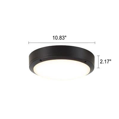 Simple Outdoor Waterproof Aluminum Round LED Flush Mount Ceiling Light