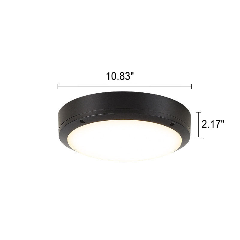 Simple Outdoor Waterproof Aluminum Round LED Flush Mount Ceiling Light