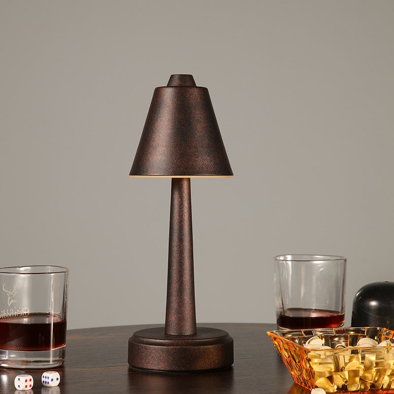 Retro Creative Metal Cone Touch USB LED Table Lamp