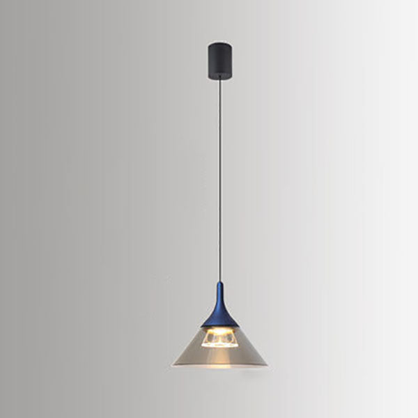 Cono Creativo Nórdico Lámpara Colgante LED de Aluminio y Acrílico 