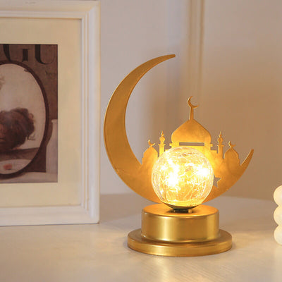 Muslim Eid Moon Castle LED Night Light Decorative Table Lamp