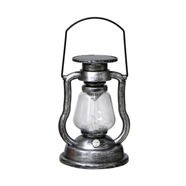 Lampe à pétrole rétro solaire Lampe cheval LED Décoration de jardin extérieure Patio Lampe à flamme portable 