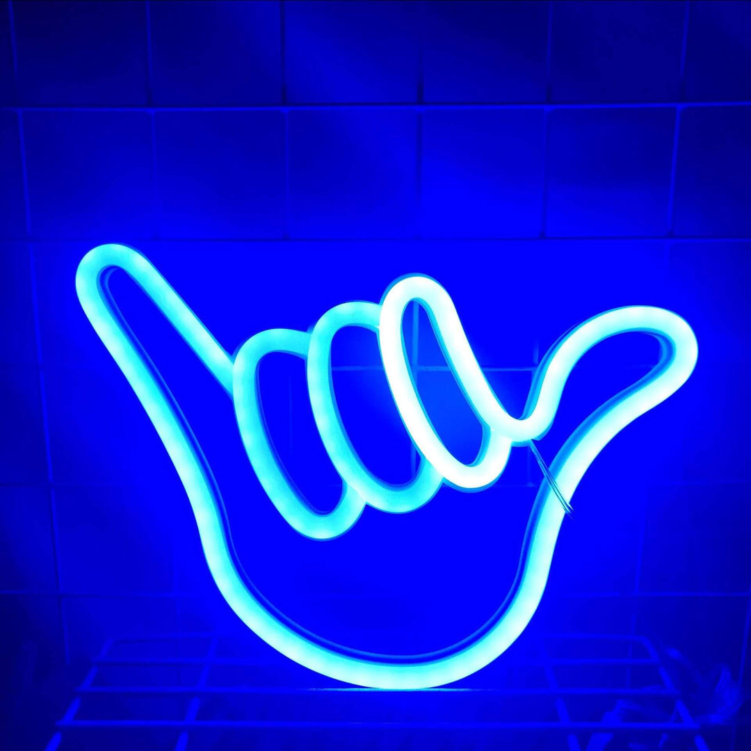 Modern Minimalist Finger Shape LED Atmosphere Decorative Neon Lights for Living Room