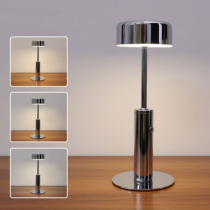 Modern Minimalist Metal Acrylic Cylindrical LED Charging Night Light Table Lamp For Living Room &amp; Bedroom