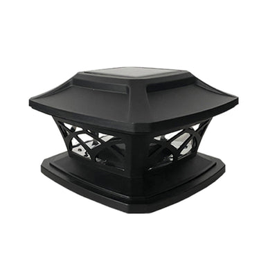 Solar Creative Square Post Head Light LED Outdoor Garden Landscape Light