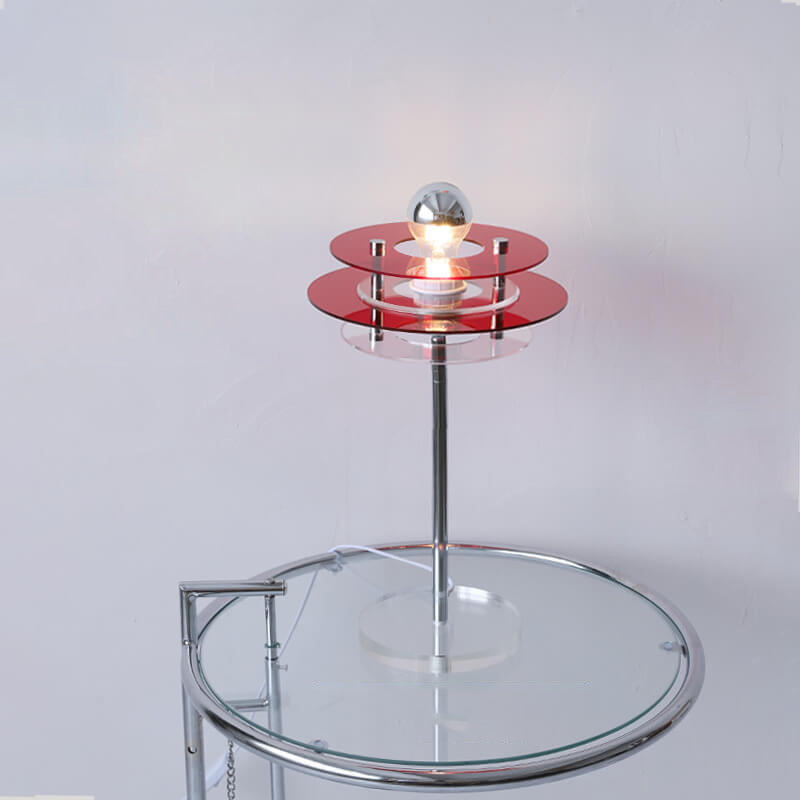 Diseño de platillo espacial moderno de acrílico lámpara de mesa de 1 luz 