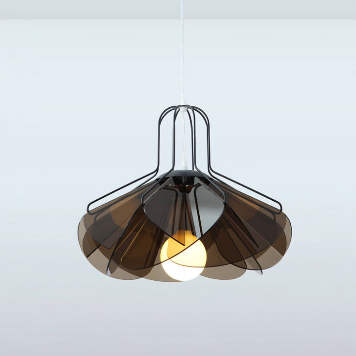 Moderne 1-flammige LED-Pendelleuchte mit Rosenblütenblatt 