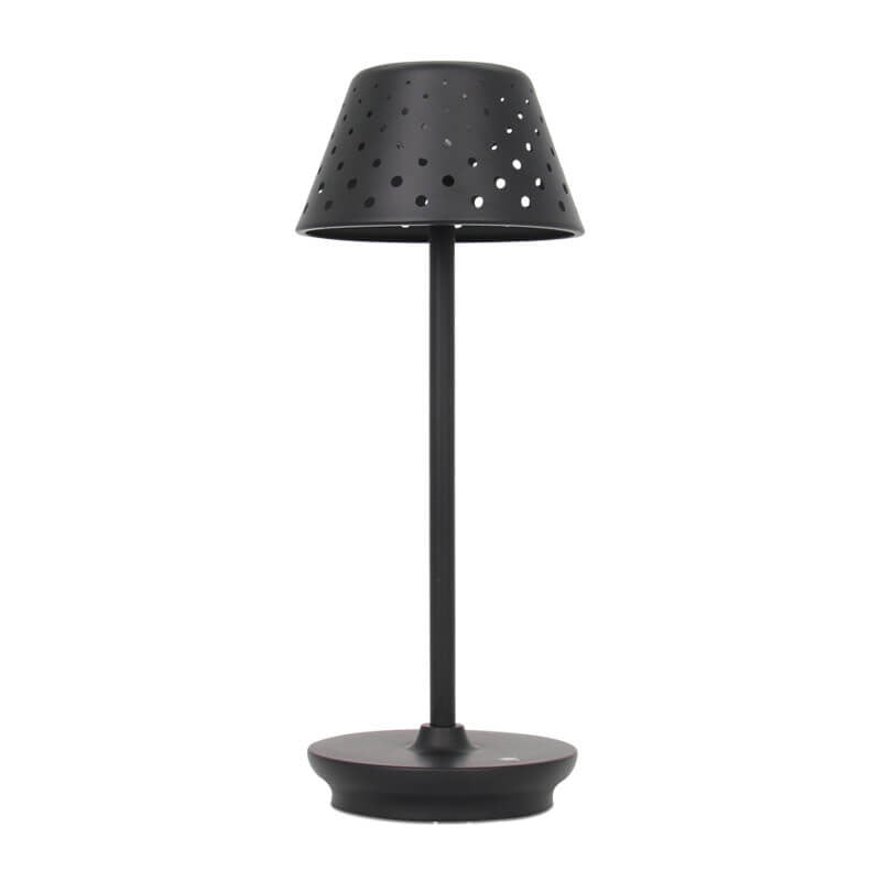 Lampe de table LED alimentée par USB en fer forgé perforé minimaliste moderne 