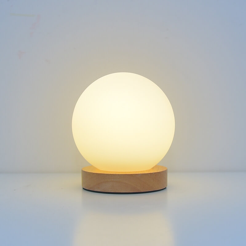 Moderne minimalistische runde wiederaufladbare USB-LED-Nachtlicht-Tischlampe