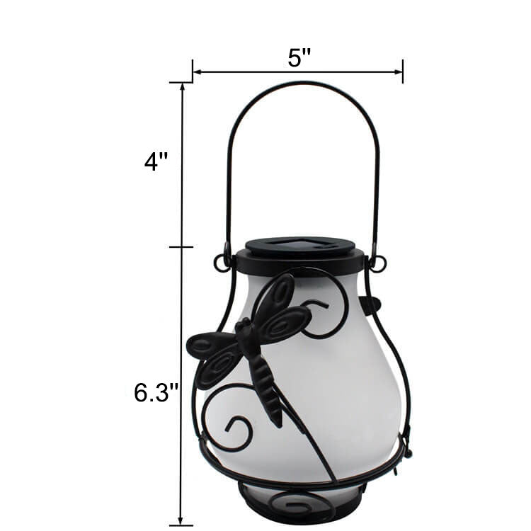 Solar Retro Lantern LED Decorative Outdoor Waterproof Garden Hanging Light