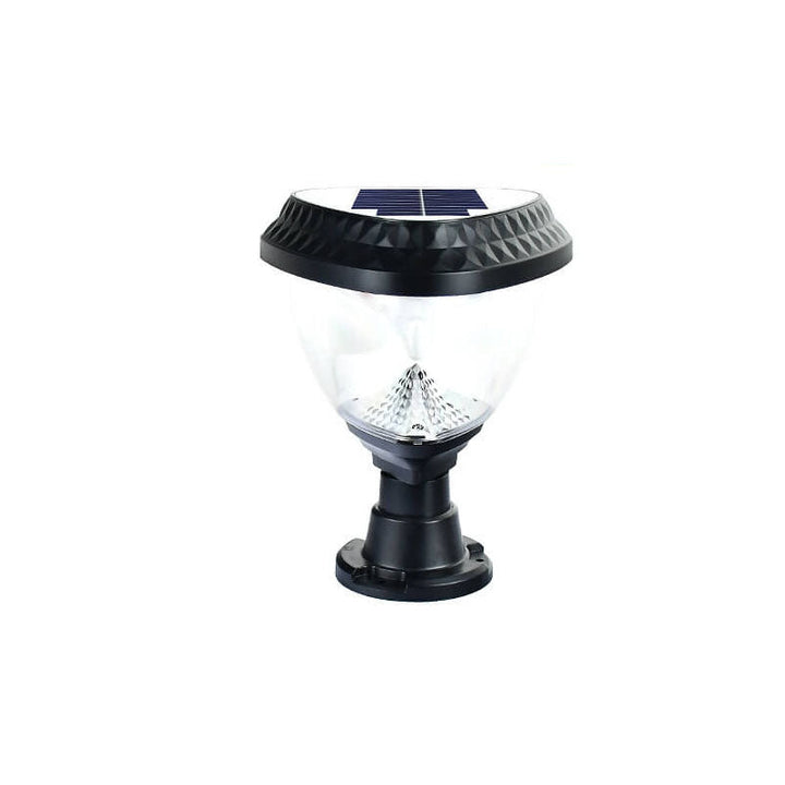 Luz de Cabeza de Poste LED de Acrílico ABS Redonda Triangular Cuadrilátera Hexagonal Solar de Simplicidad Moderna para Jardín 