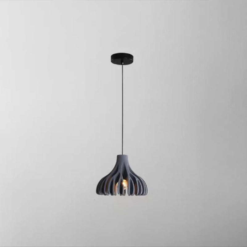Contemporary Nordic Macaron Coral Resin Shade 1-Light Pendant Light For Dining Room