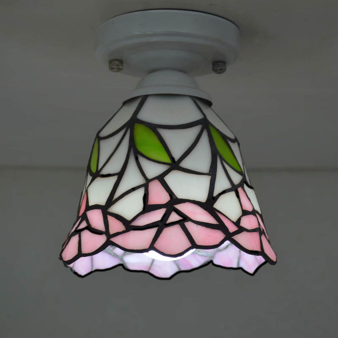 Traditional European Tiffany 1-Light Wall Sconce Lamp For Bedroom