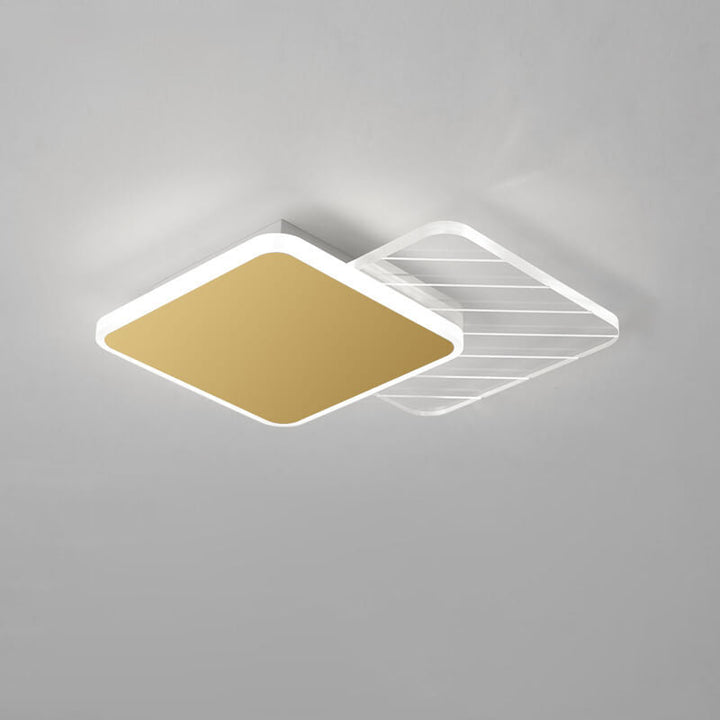 Conception géométrique simple et créative de superposition de lumière LED encastrée 