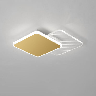 تصميم بسيط هندسي متداخل مبتكر لمصباح LED مثبت على السقف 