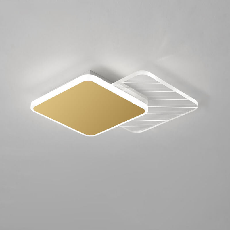 تصميم بسيط هندسي متداخل مبتكر لمصباح LED مثبت على السقف 