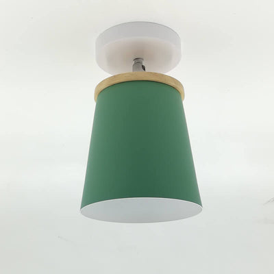 Nordic Macaron Column 1-Light Semi-Flush Mount Ceiling Light