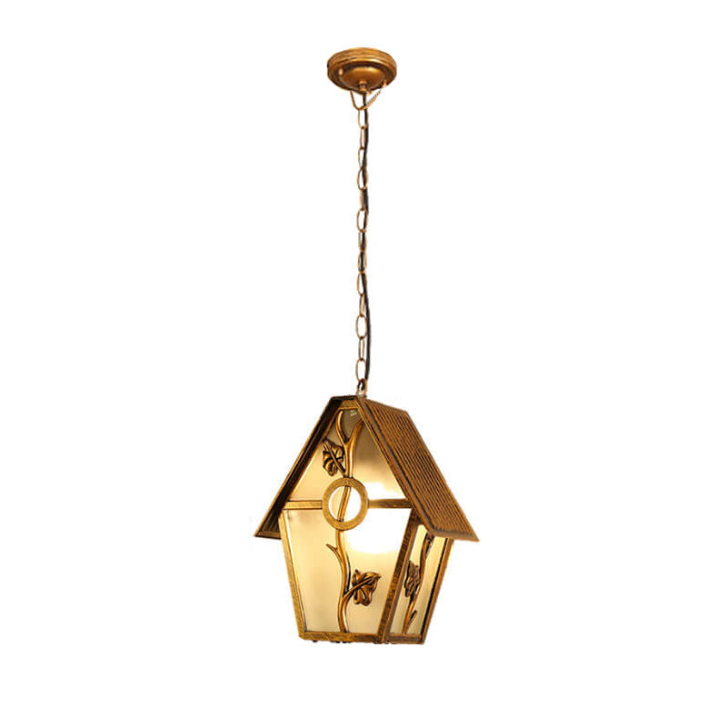 Industrial Waterproof Country Small House Design 1-Light Outdoor Pendant Light